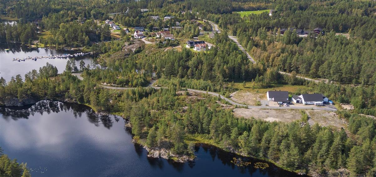Heimreneskilen boligfelt ved Vatnestrøm - Klikk for stort bilde